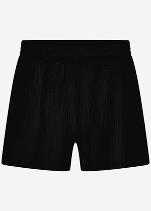 Musselin Shorts, schwarz