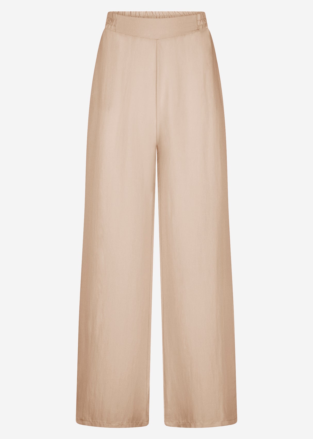 Pull-on trousers in viscose, beige