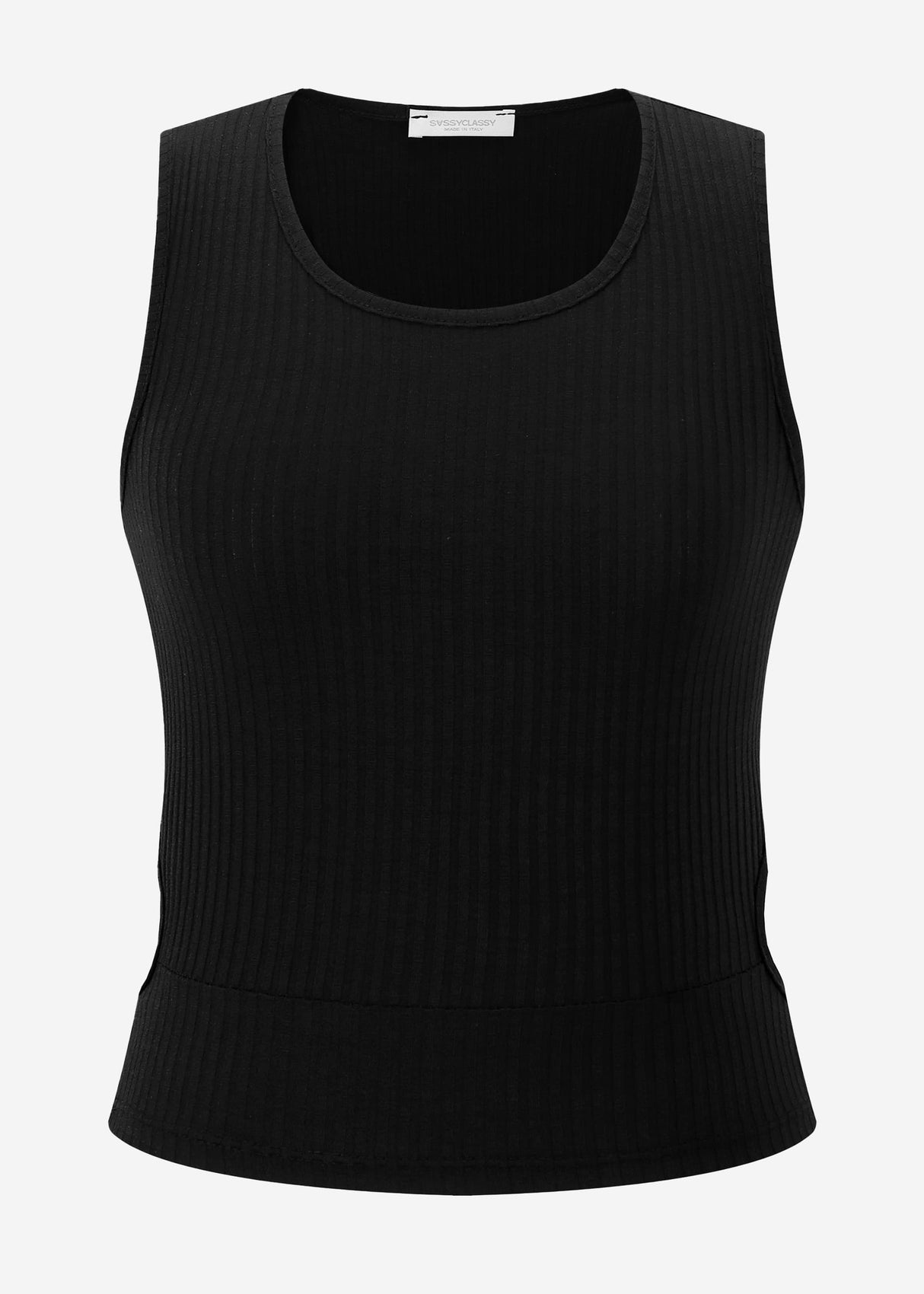 Top mit Cut-Out - schwarz