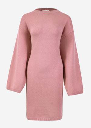 Oversize Kleid in Strick - altrosa