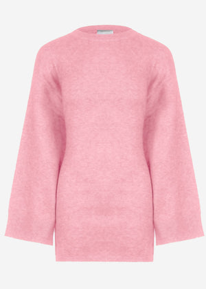 Oversize Pullover mit Seitenschlitzen - altrosa