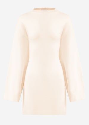 Oversize Pullover mit Seitenschlitzen - offwhite
