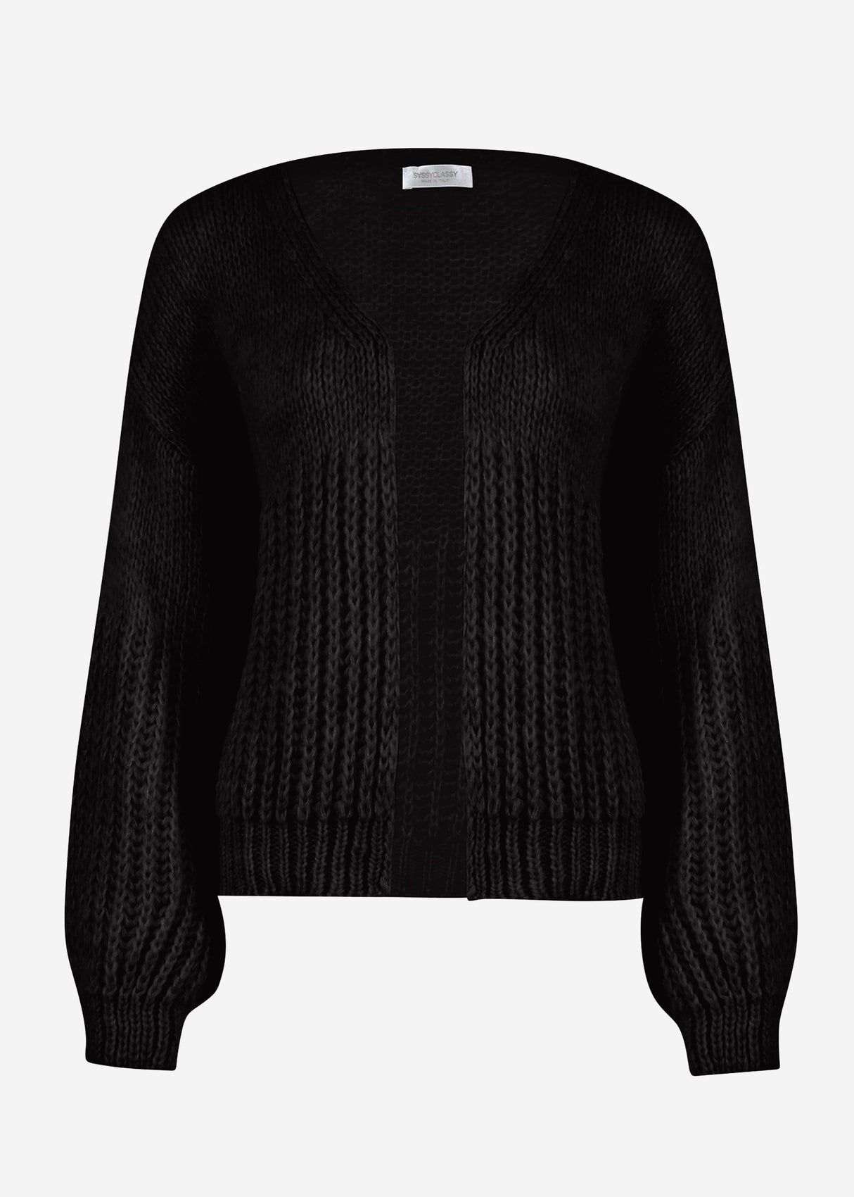 Cardigan with structure - black