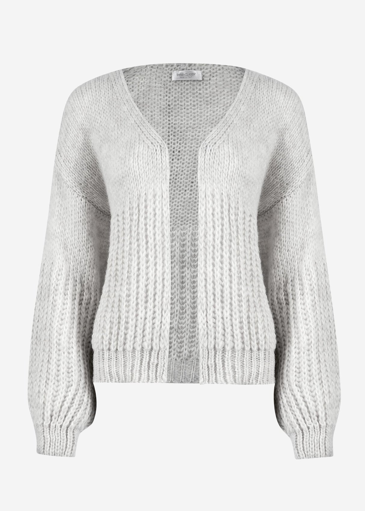 Cardigan with structure - light grey