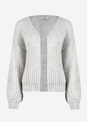 Cardigan with structure - light grey