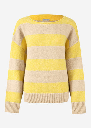 Pullover mit Blockstreifen - gelb-beige
