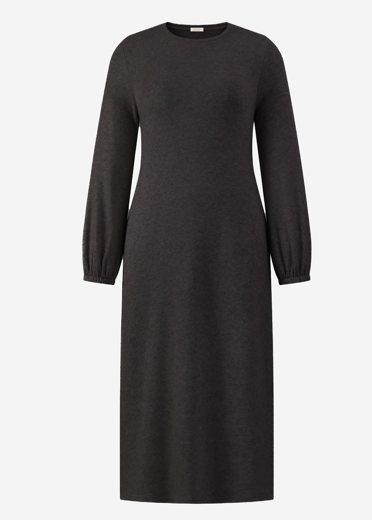 Super soft Jerseykleid in Midilänge - schwarz