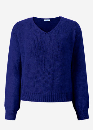V-neck sweater - royal blue
