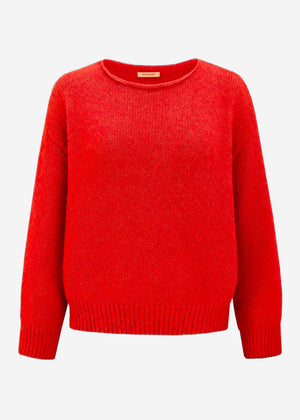 Oversized sweater - orange-red