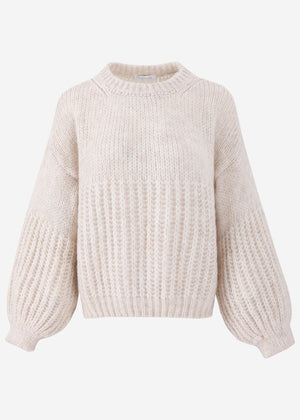 Pullover mit Struktur - beige