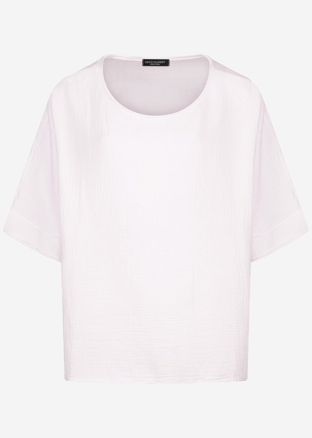 Lässiges Musselin Shirt - weiß