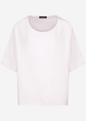 Lässiges Musselin Shirt - weiß
