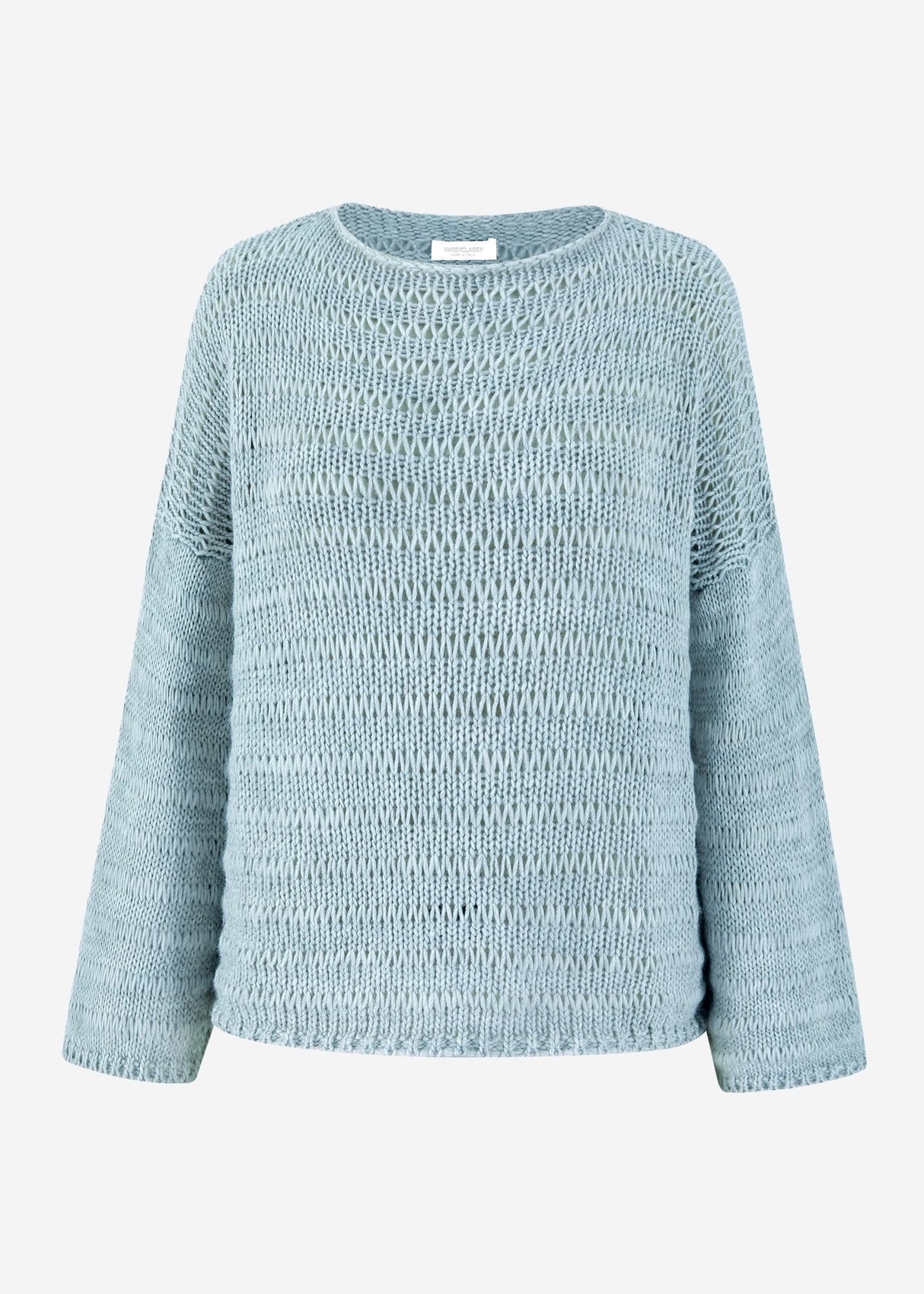 Pullover mit weiten Ärmeln - hellblau