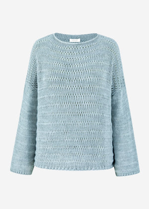 Pullover mit weiten Ärmeln - hellblau