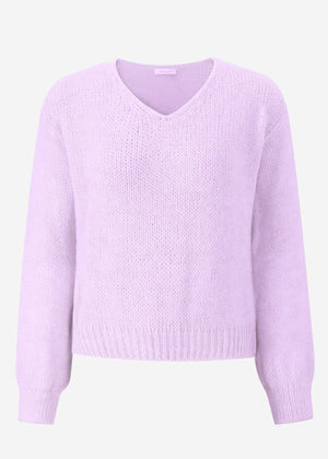 V-neck sweater - lilac