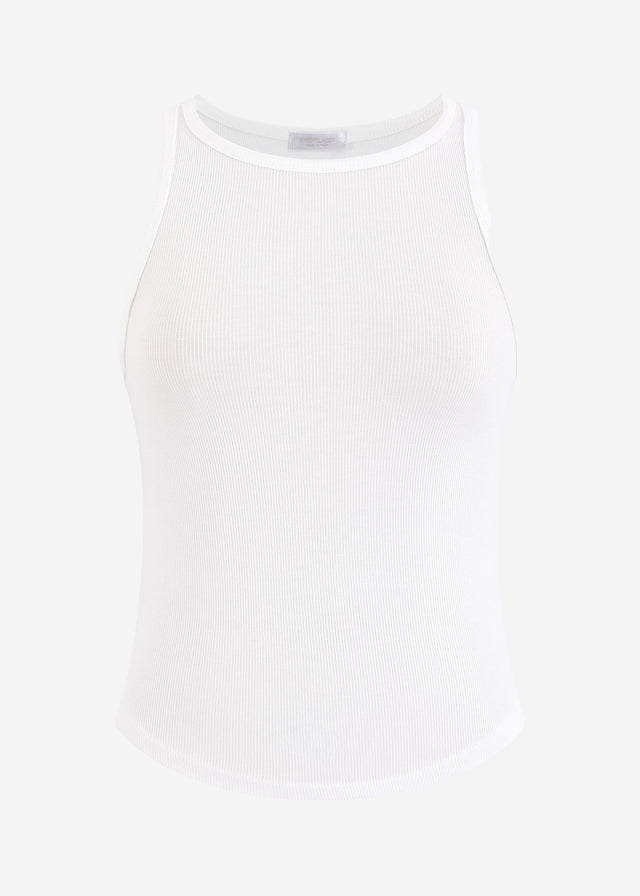 Ribbed tank top - off-white