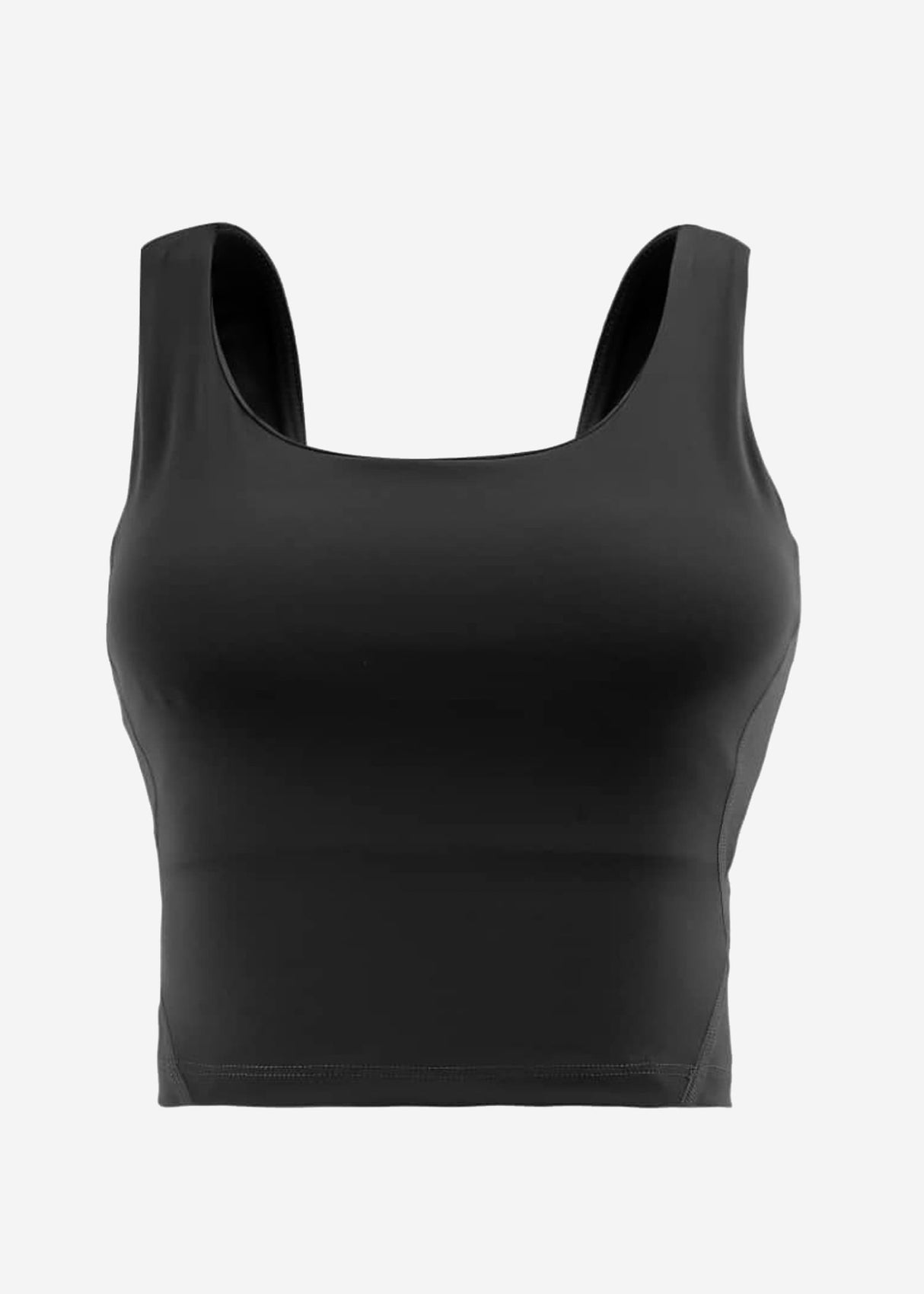 Crop Sport-BH mit Kreuz Rücken - schwarz