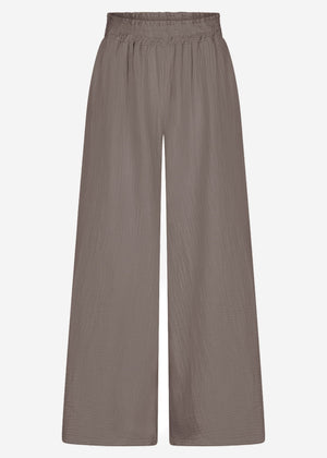 Muslin wide-leg pants - taupe