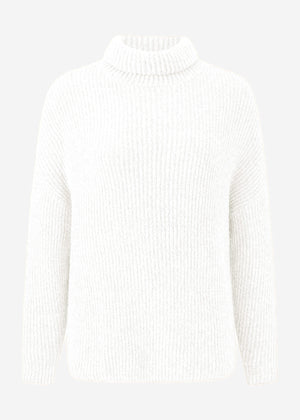 Oversize turtleneck sweater - off-white