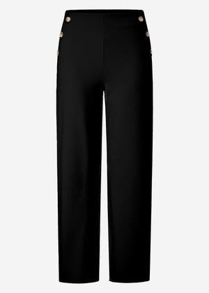 Hose mit Zierknöpfen - schwarz