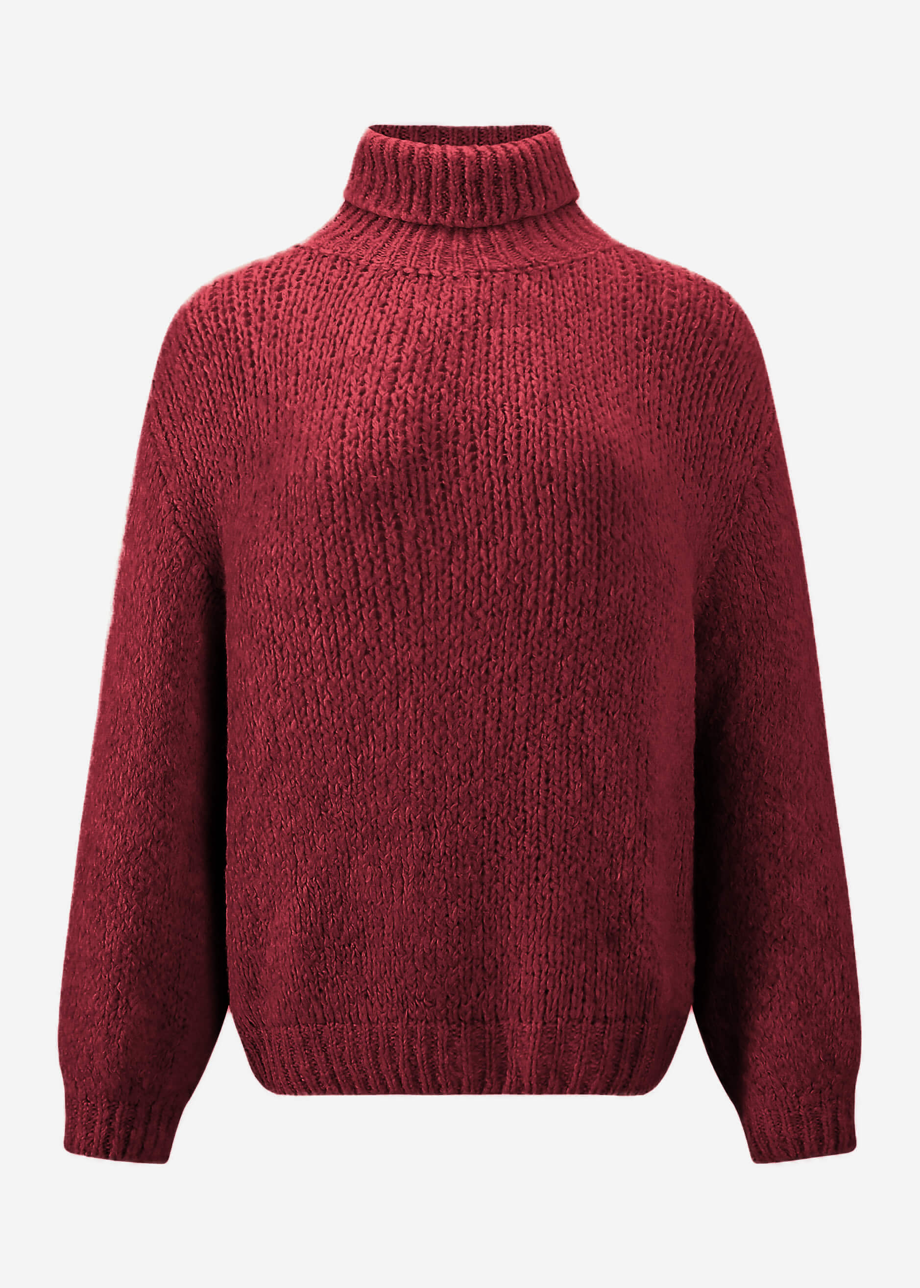 Oversize Rollkragenpullover burgundy – SASSYCLASSY