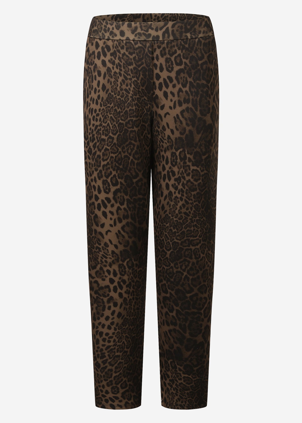 Softe Hose mit Leo-Print - schwarz-braun