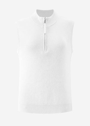 Top mit Reißverschluss - offwhite
