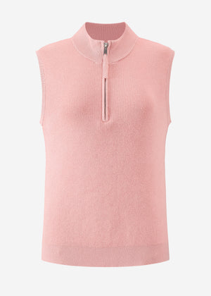 Top mit Reißverschluss - rosa