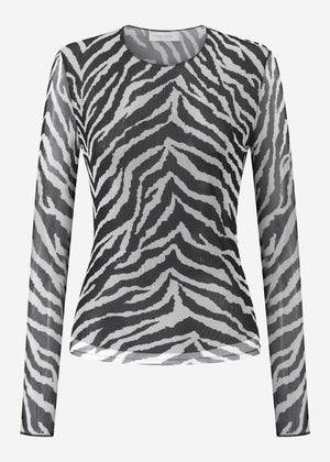 Zebra Mesh Shirt - black