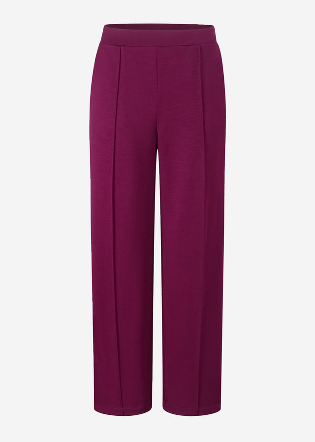 Softe weite Jogginghose mit Biese - burgundy