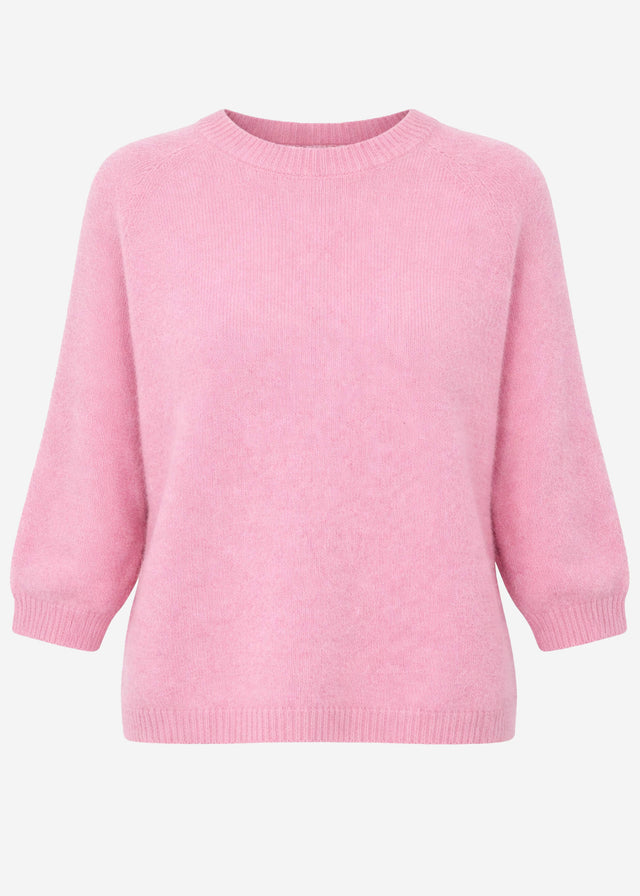 Strickoberteil mit Alpaka - rosa