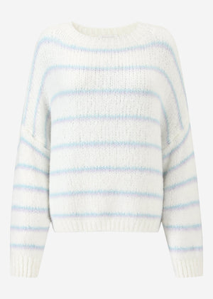 Gestreifter Pullover - offwhite