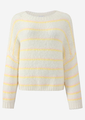 Gestreifter Pullover - offwhite