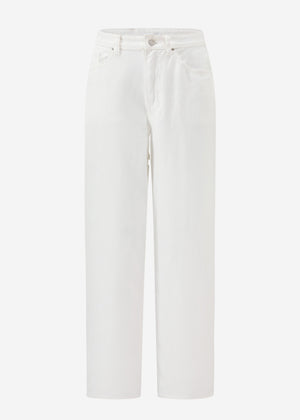 Wide Leg Jeans mit hohem Bund - offwhite