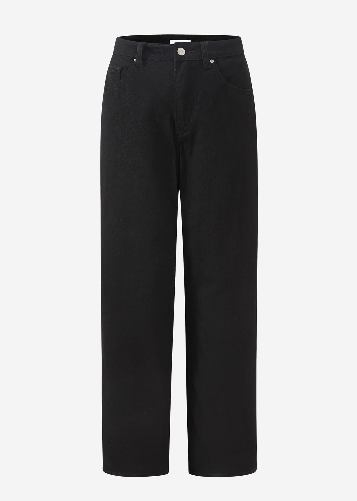 Wide Leg Jeans mit hohem Bund - schwarz