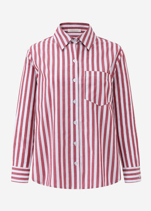 Gestreifte Bluse - rot
