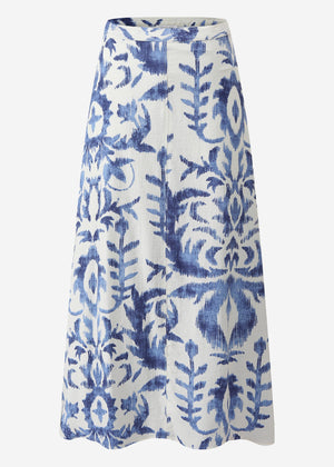 Maxirock mit Print - blau