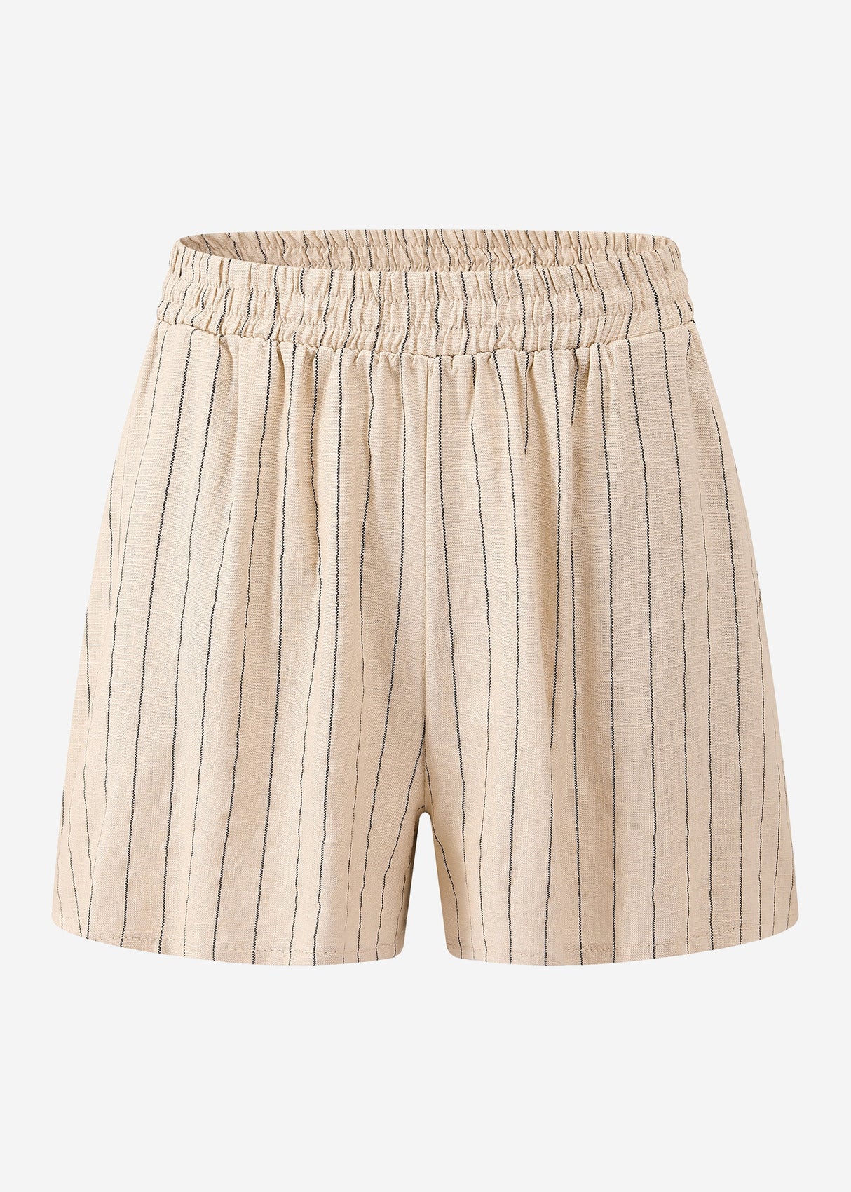 Gestreifte Shorts - beige