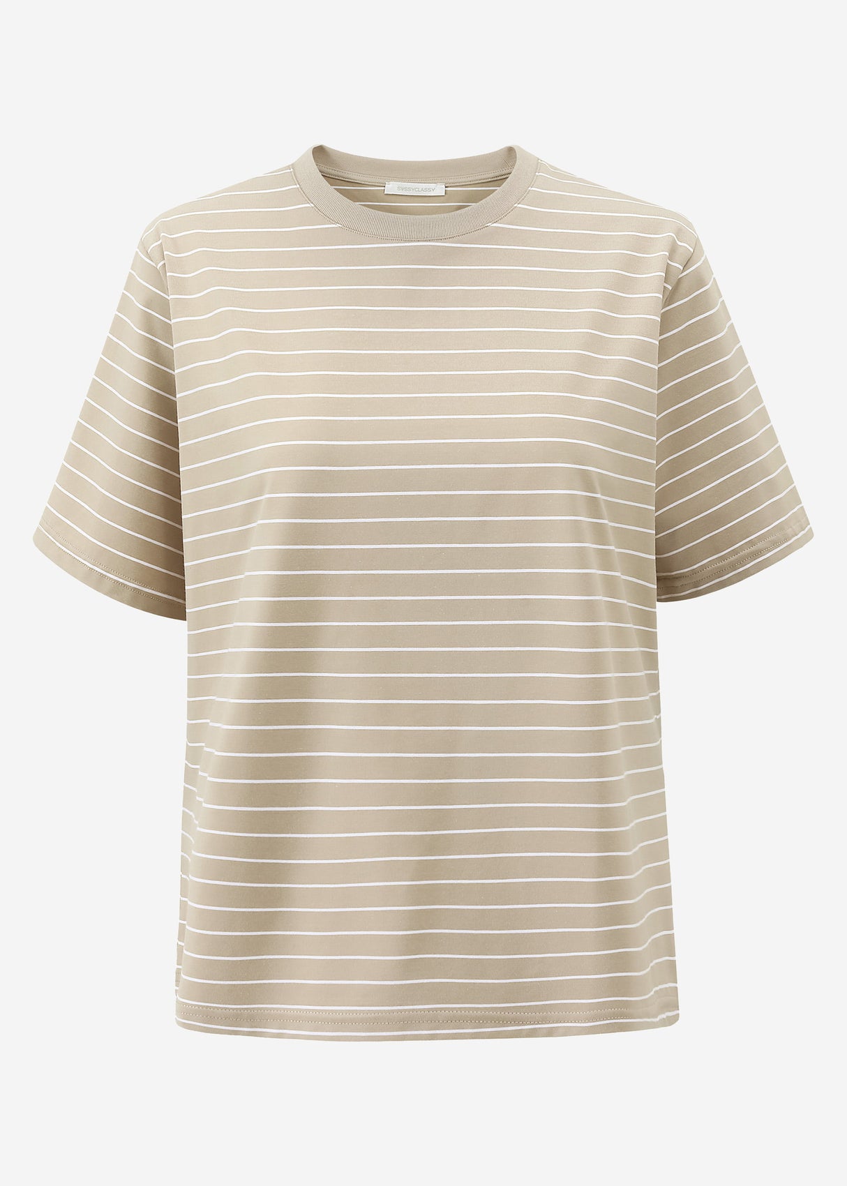 Gestreiftes T-Shirt - hellbraun