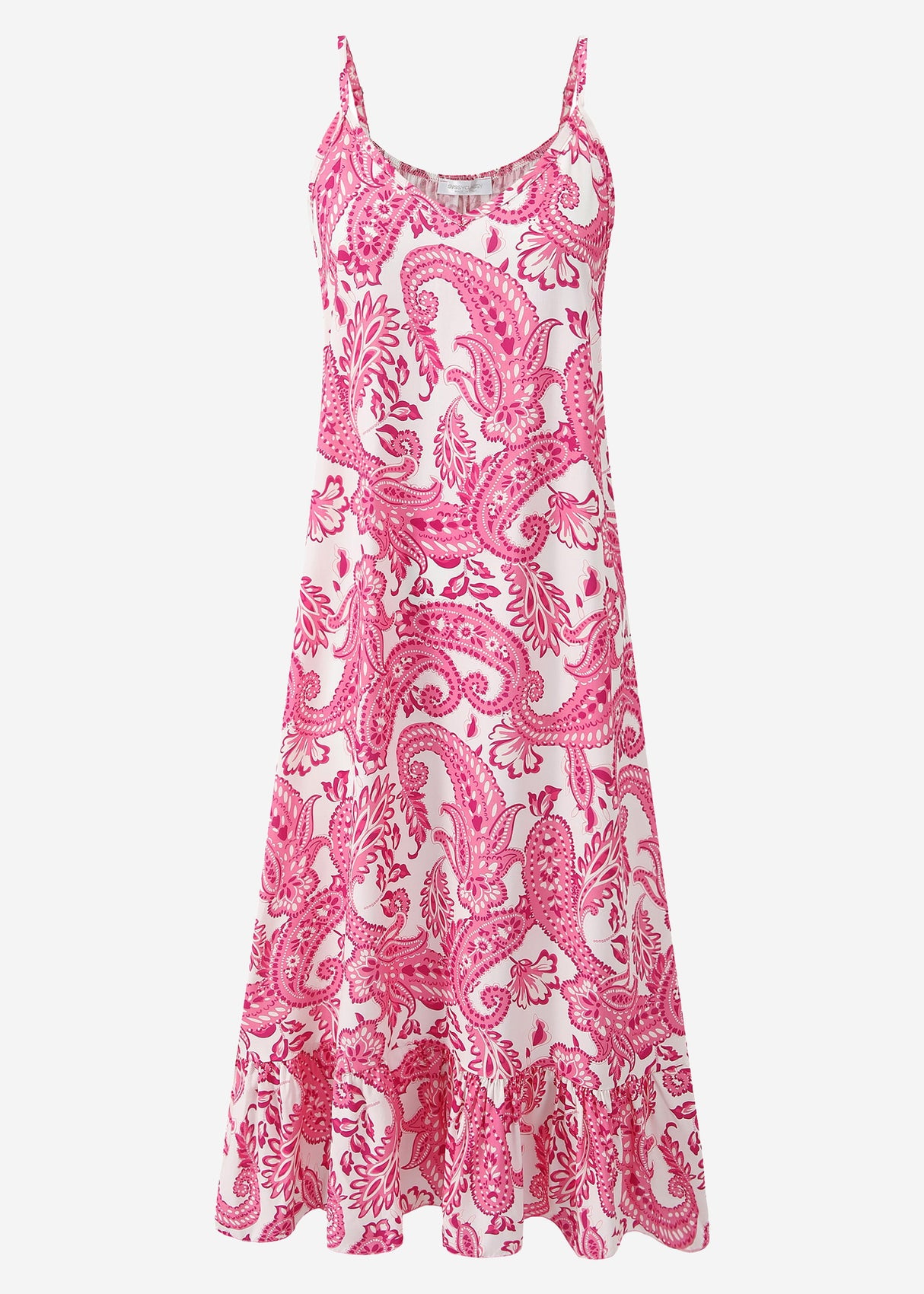 Maxi Kleid mit Paisley-Print - pink