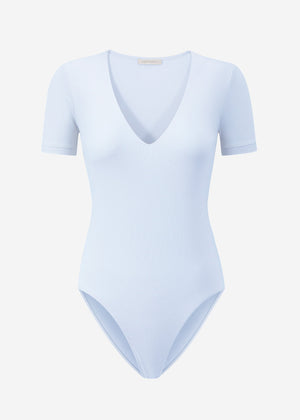 Short arm body with a V -neck - light blue