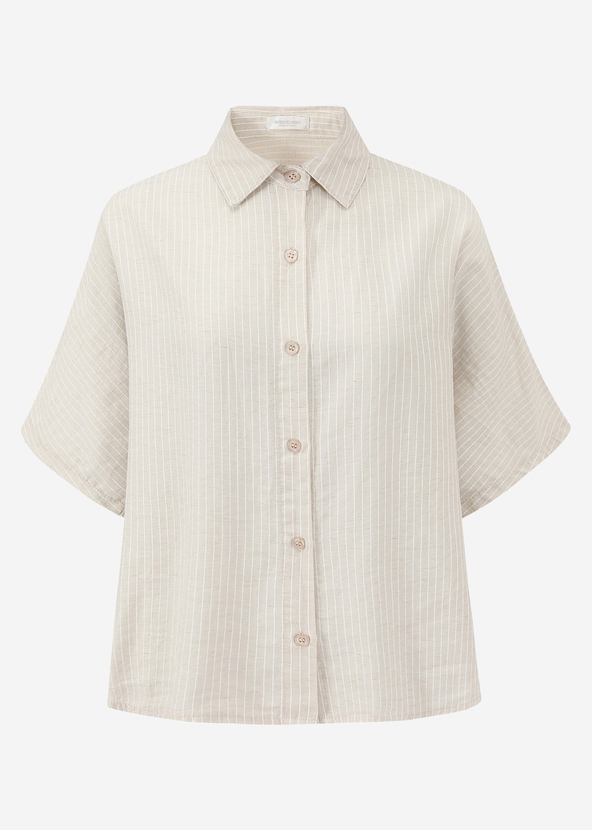 Gestreifte Bluse - hellbeige