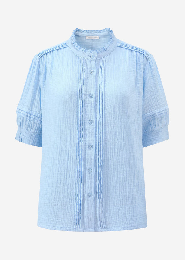 Short arm Musselin Blouse - light blue