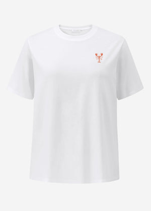 Oversize T-Shirt mit Print - weiß
