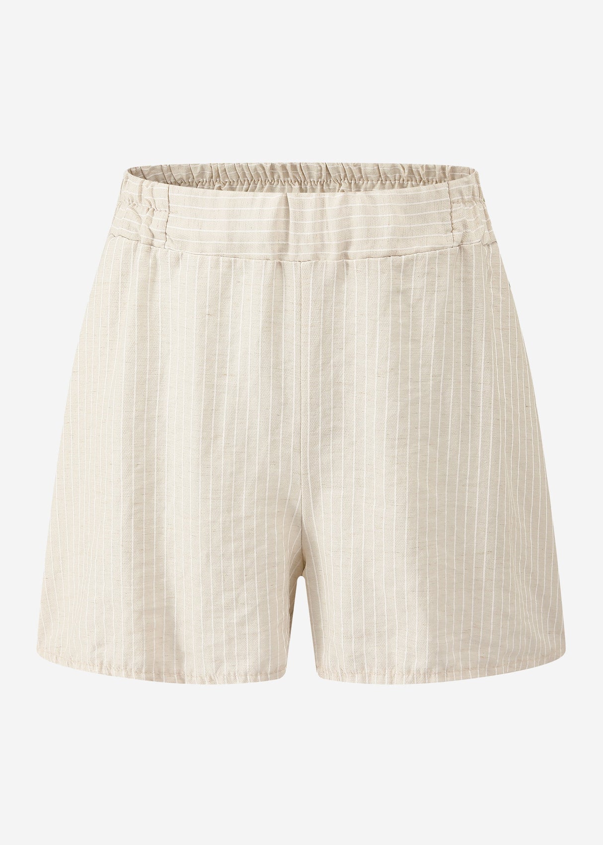 Gestreifte Shorts - hellbeige