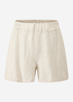Gestreifte Shorts - hellbeige