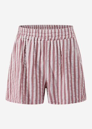 Striped Musselin Shorts - Altrosa