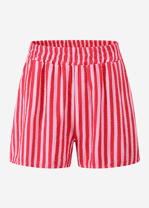 Striped Musselin shorts - red -pink