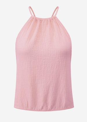 Shoulder -free Musselin Top - Altrosa