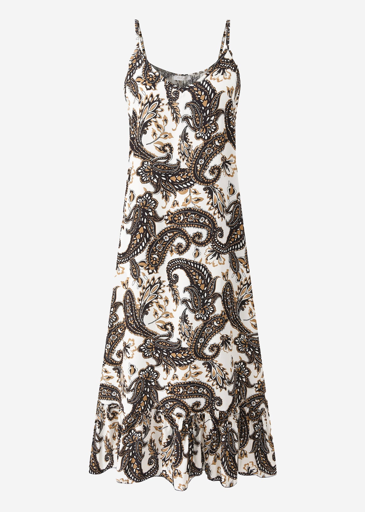 Maxi Kleid mit Print - schwarz